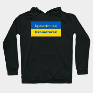 Kramatorsk City in Ukrainian Flag Hoodie